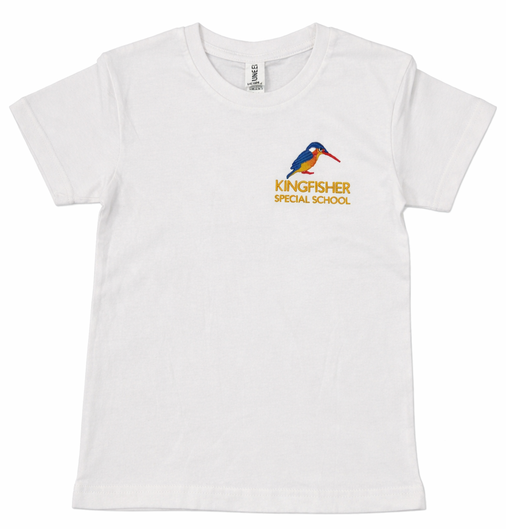 Kingfisher T-Shirt White with Logo