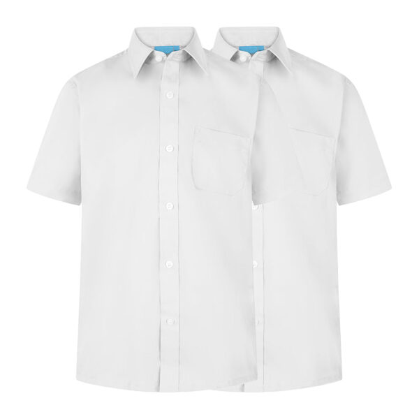 Boys Short Sleeve Shirt – 2 Pack – White